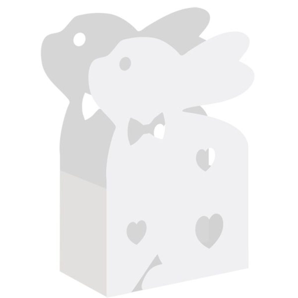Подставка для шк.принадлежностей "Rabbit" 11x7x8 см, в форме кролика,метал.белая