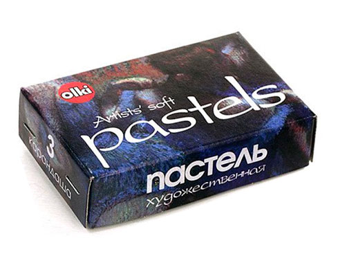 Пастель сухая OLKI  1цв./3кар. художественная мягкая, №703.10- Серый теплый