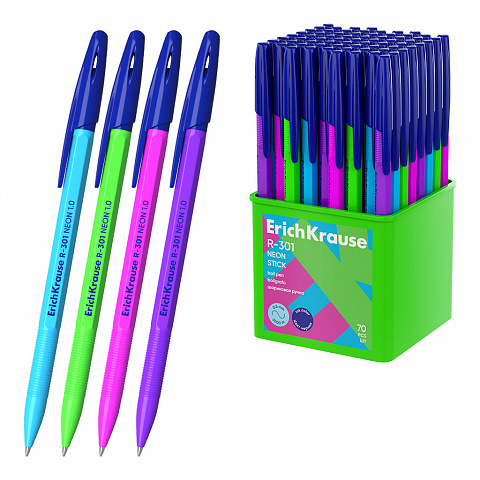 Ручка шар. EK R-301 Stick Neon 1,0мм, синяя