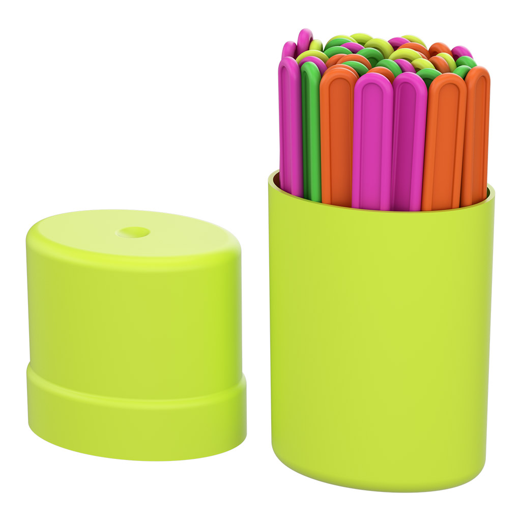 Счетные палочки пластиковые ErichKrause Neon Solid (в тубусе по 50 шт)