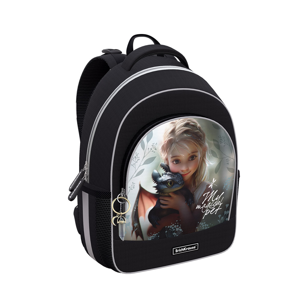 Рюкзак школьный 39*28*24см EK ErgoLine® 15L Magic Pet, полиэстер 1отд, 3кармана