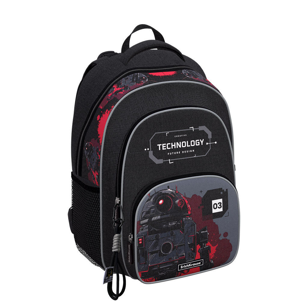 Ученический рюкзак с грудной перемычкой ErichKrause ErgoLine® 17L Tech Mind