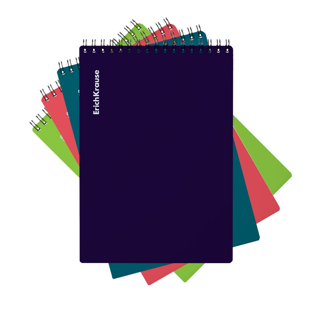 Блокнот с пластиковой обложкой на спирали ErichKrause Reef, А6, 80 листов, клетка_MIX-PACK