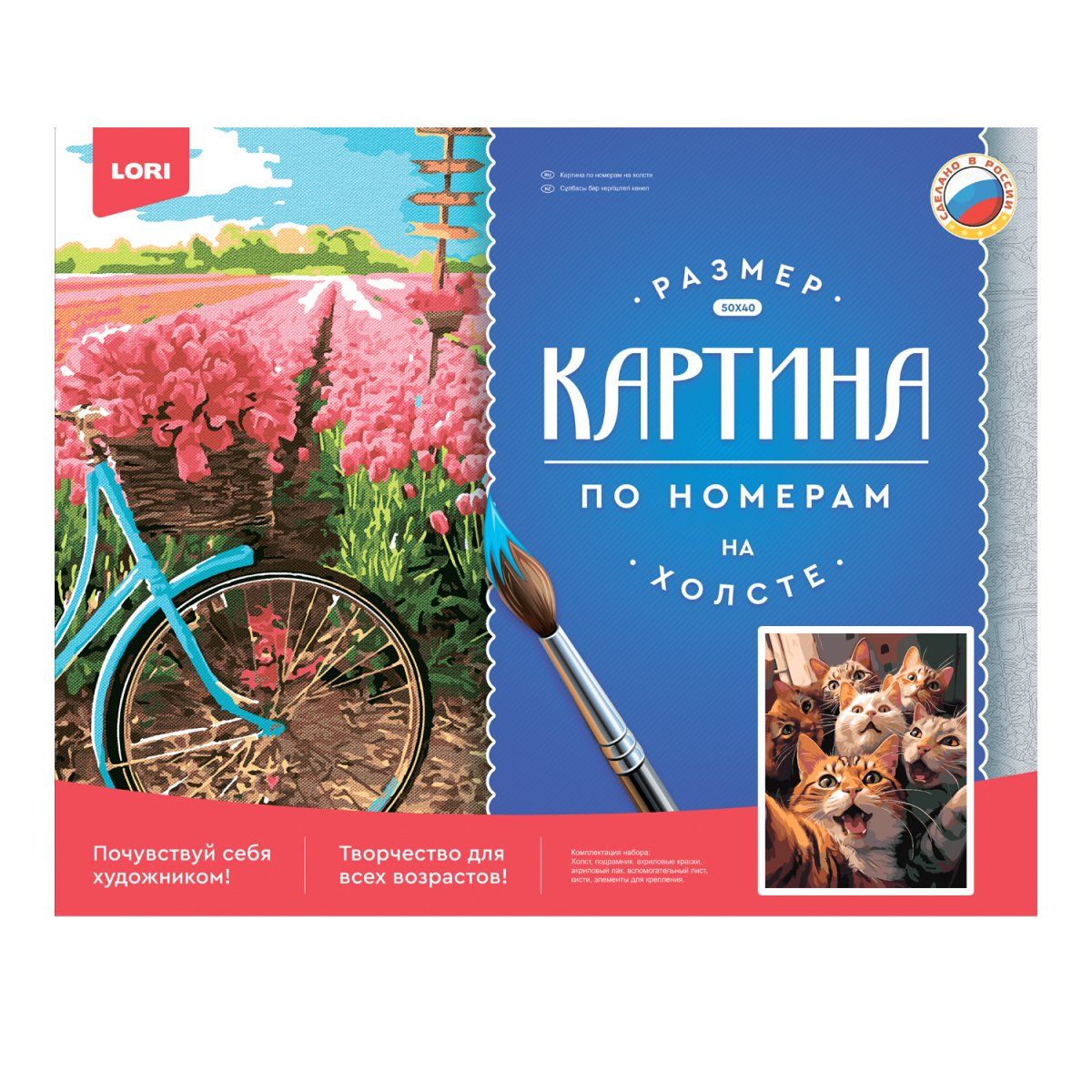 Картина по номерам на холсте 40*50см "Котофото"