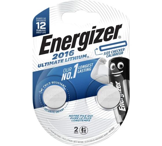 Батарейка-таблетка  CR-2016  ENERGIZER Lithium, блистер, цена за 1 шт