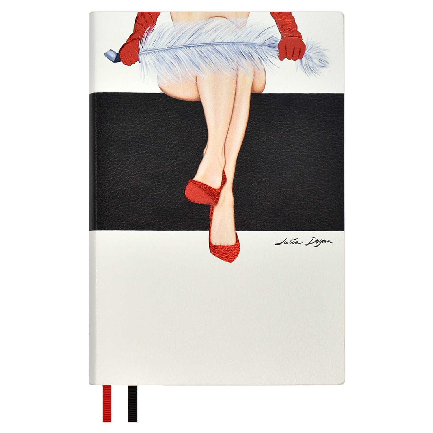 Ежедневник недат. А5 160л., кож.зам., мягк.пер. "Наппа Юлия Доган. Not that soft" тиснен., ляссе