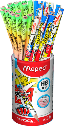 Карандаш TATOO TEENS НВ треуг, ударопрочный, ЦЕНА ЗА 1 ШТ (36 шт. в стакане)