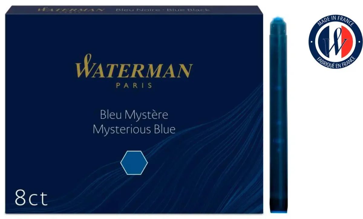 Картридж Waterman для перьевых ручек, синий (8шт)