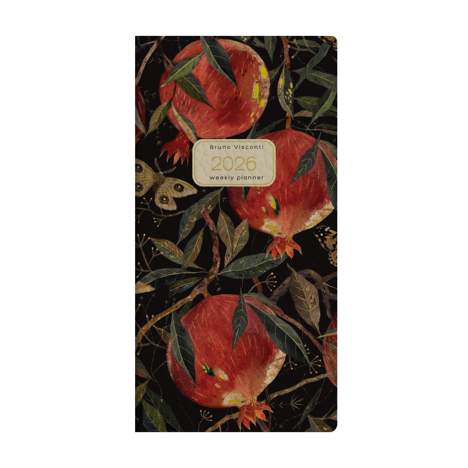 Еженедельник дат. 2026г, 87*165мм  64л., кожзам., тв.пер. "Flora. Гранат"