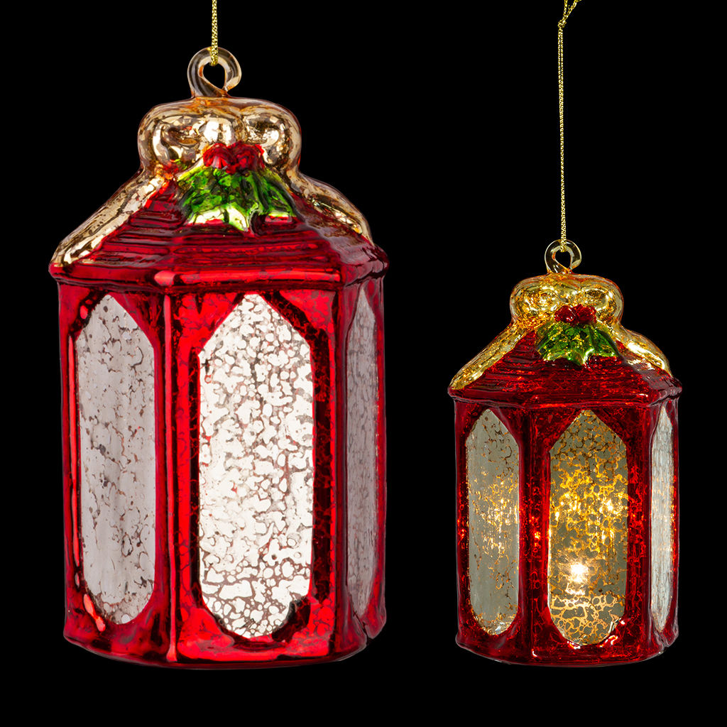 Украшение ErichKrause Decor Фонарь с подсветкой 10см, стекло