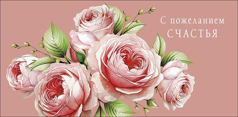 Конверт для денег "С пожеланием счастья"