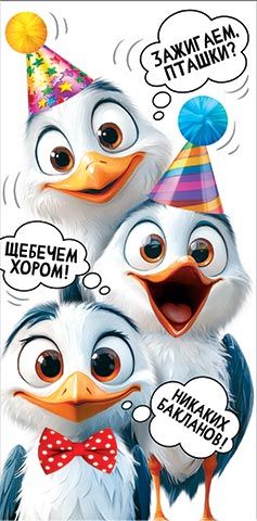 Конверт для денег "Зажигаем, пташки?"