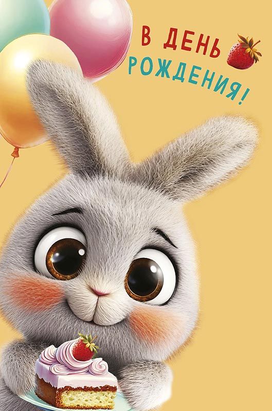 Открытка А5 "В День Рождения"