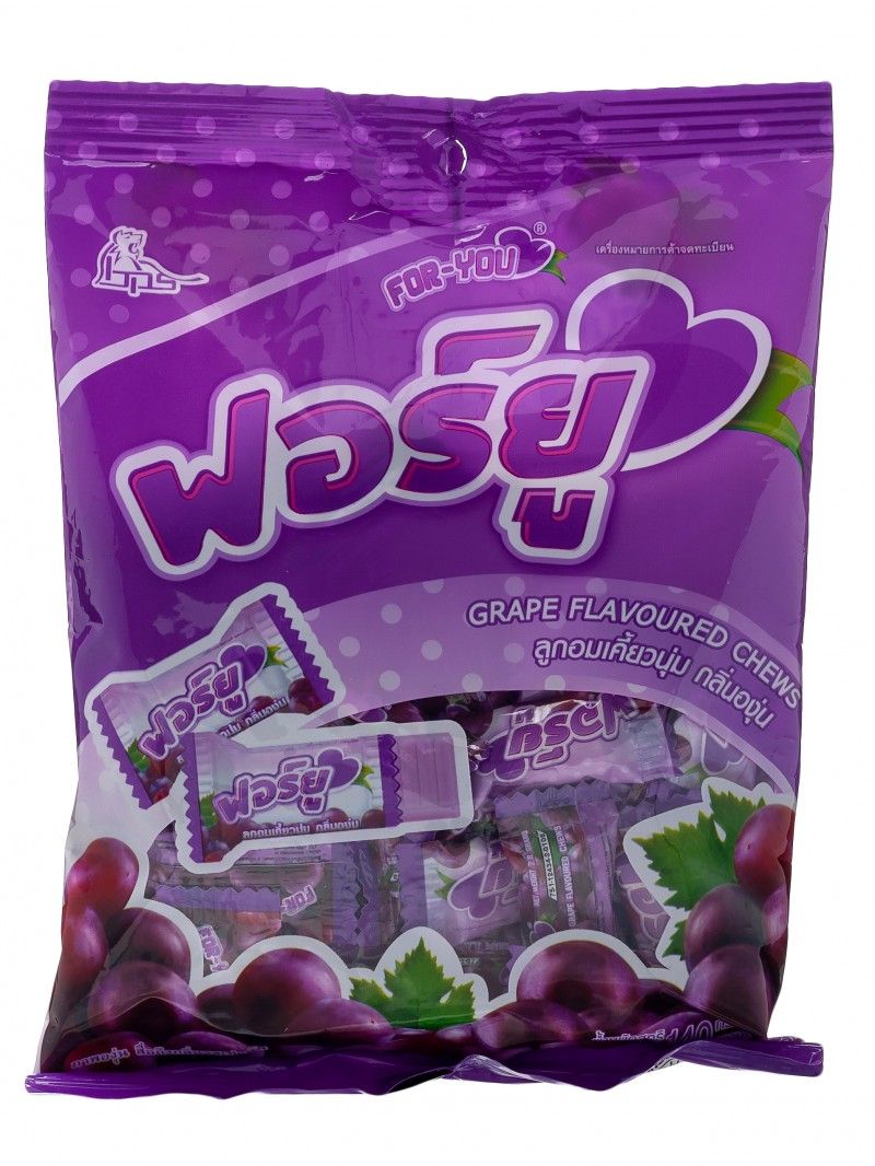 Жевательная конфета "Boonprasert "For You" Grape 140гр., со вкусом винограда, м/у. Цена за 1шт.