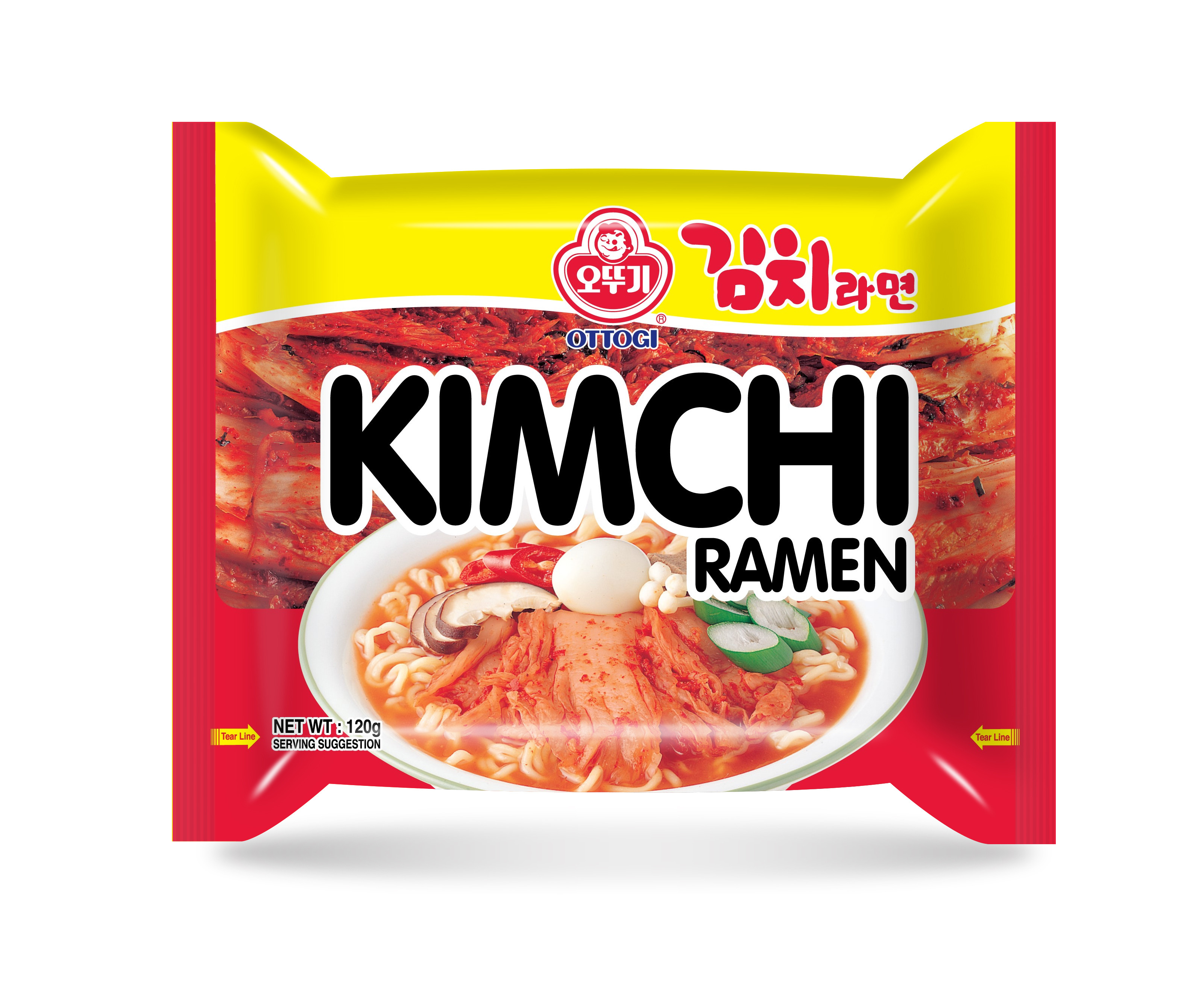 Лапша быстрого приготовления со вкусом кимчи "Кимчи Рамён" 120гр./пачка