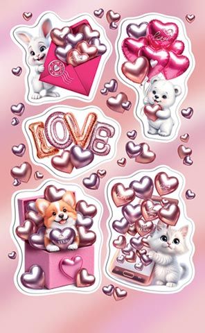 Наклейки детские 15*9см  "Love"