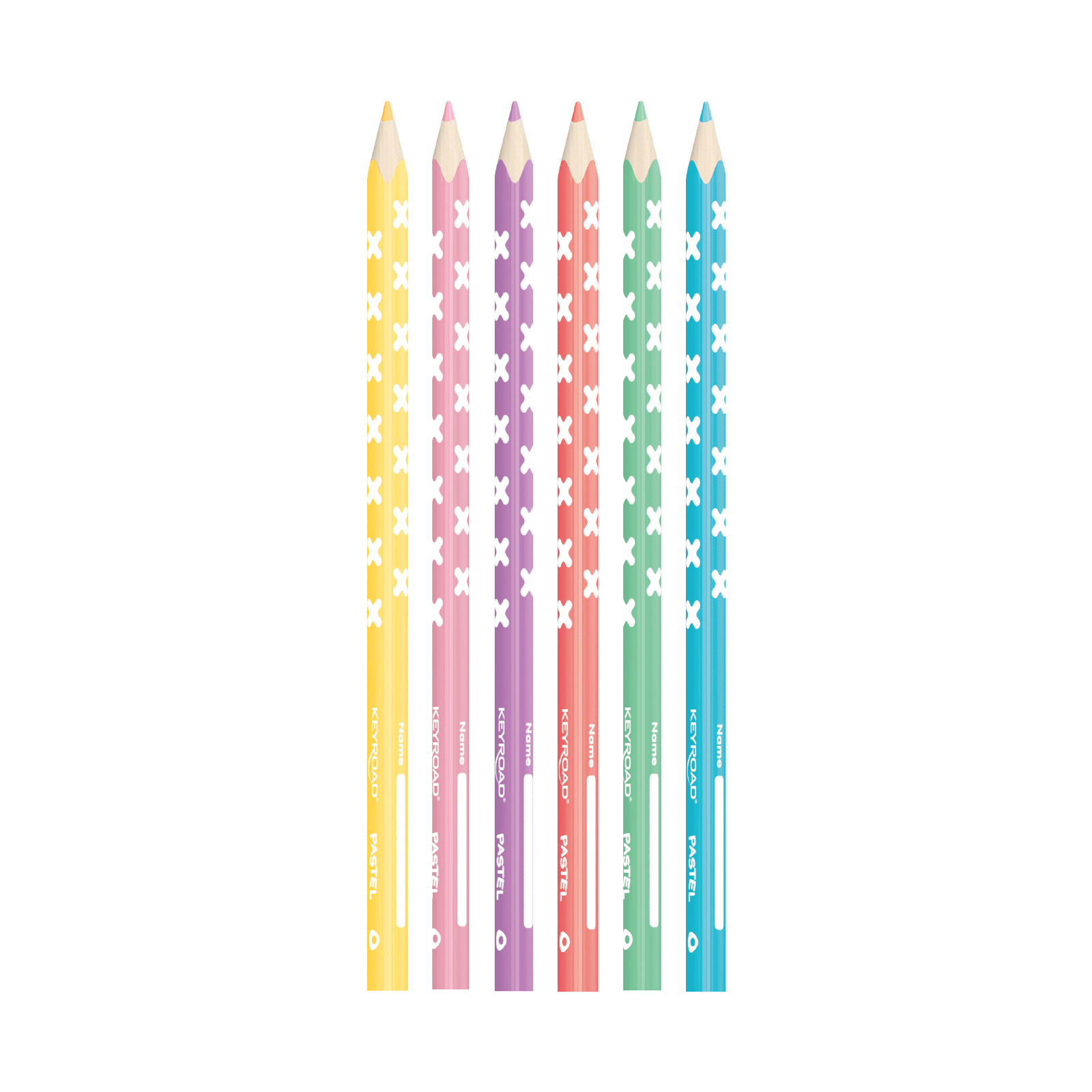 Карандаши цвет.  6цв  KEYROAD Pastel, пастельные цвета