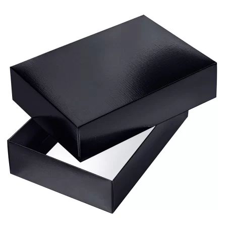 Коробка подарочная самосборная "METALLIC Черная" 25*18*6,5см, европодвес