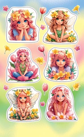 Наклейки детские 15*9см  "Феи"