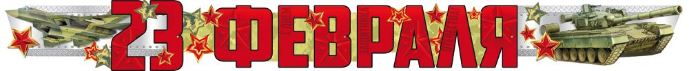 Гирлянда "23 Февраля" 1,7м