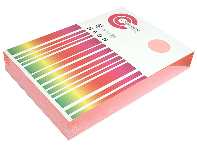 Бумага А4 цветная 500л Color Code ИНТЕНСИВ, розовая