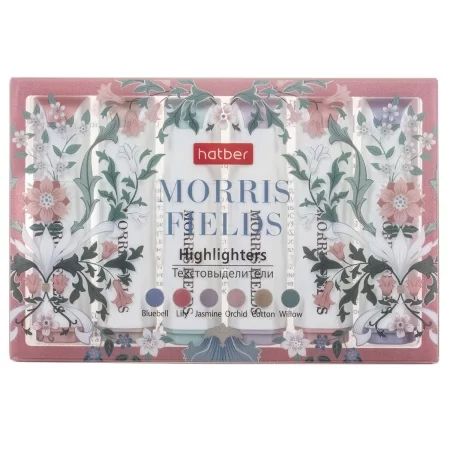 Набор текстовыделителей "Hatber. Morris Fields" 6цв.