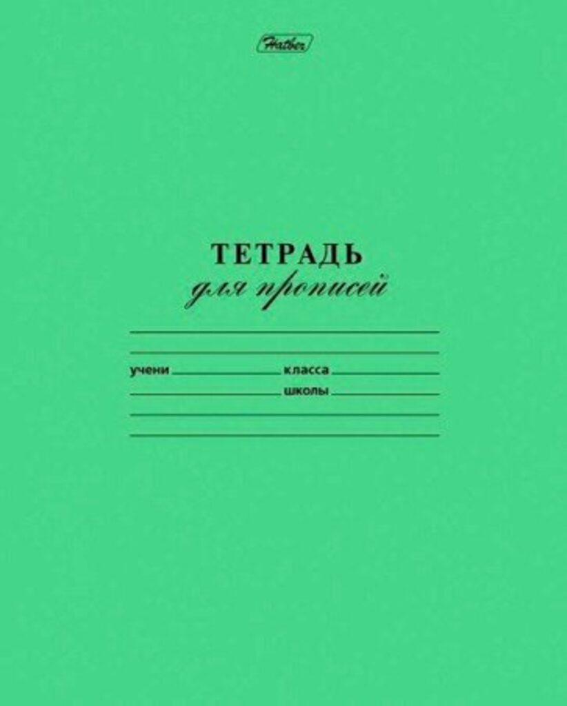 Тетрадь А5 12л косая лин. частая  Hatber "Зелёная"  (ПРОПИСЬ), белизна 98%