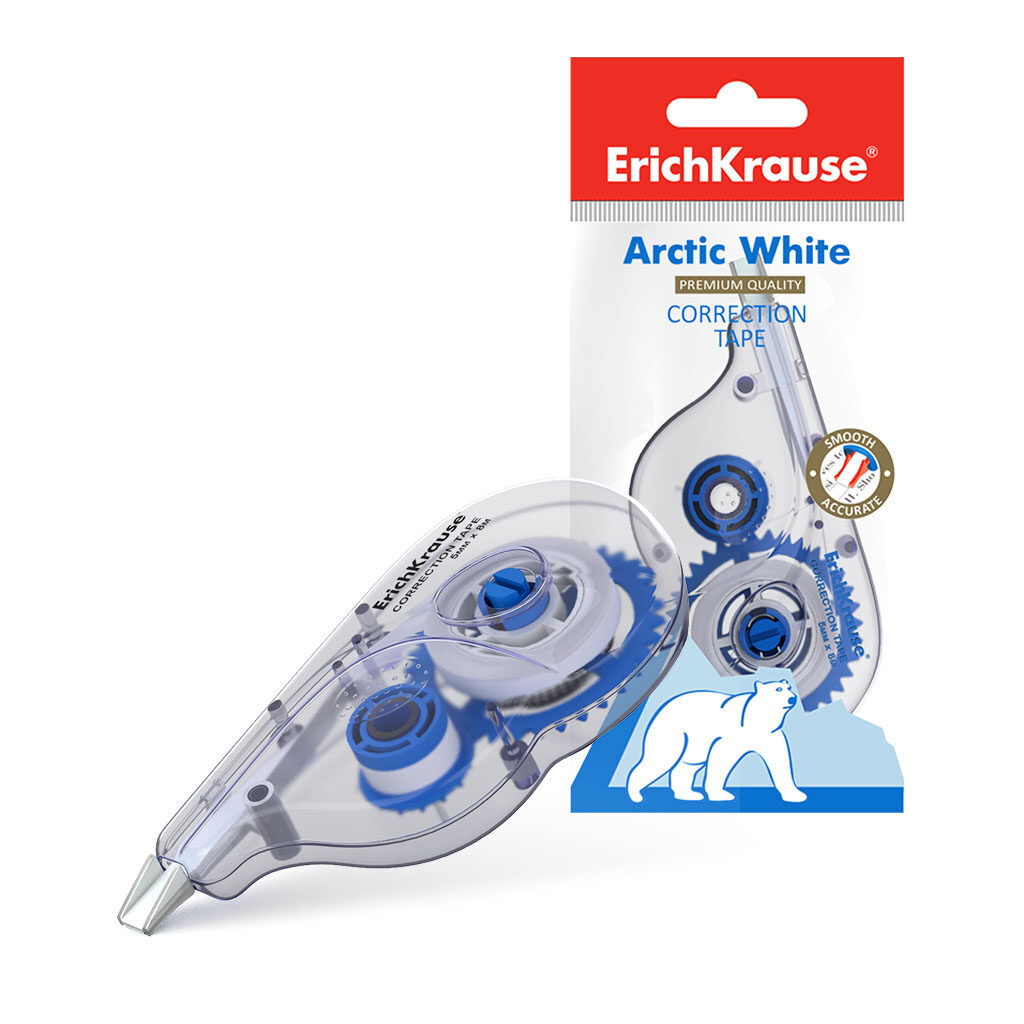 Корректирующая лента ЕК "Arctic white" 5мм*8м, в пакете