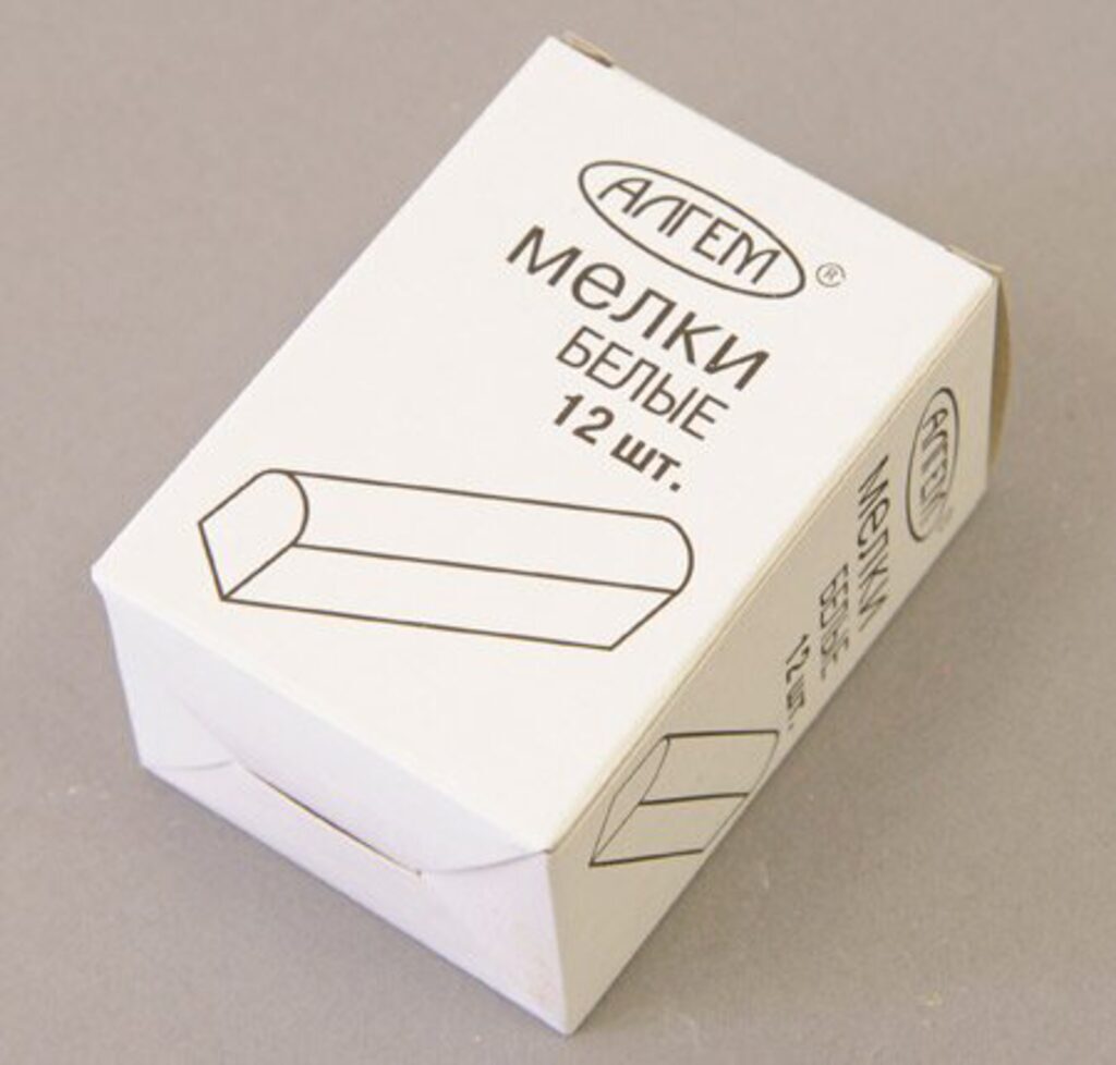 Мел белый школьный 12шт