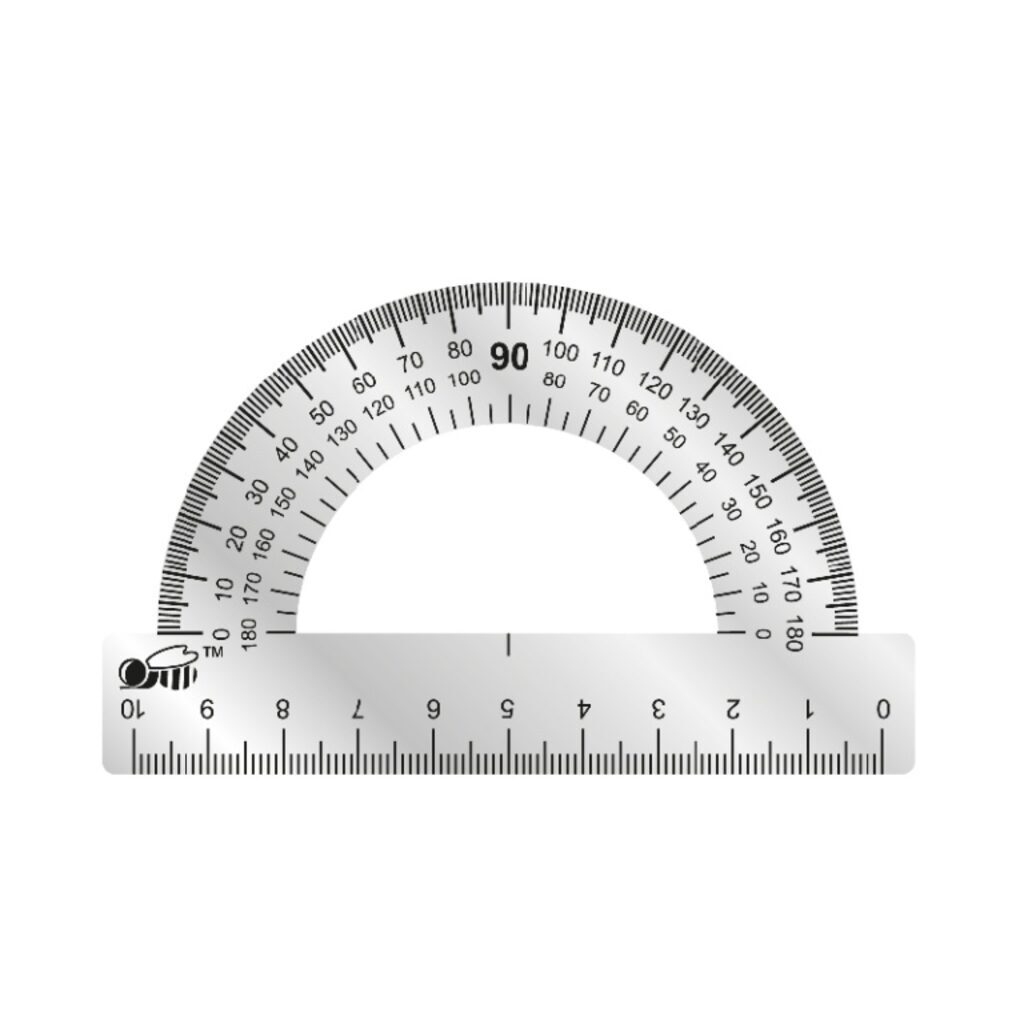 Транспортир 180гр. 10см металлический
