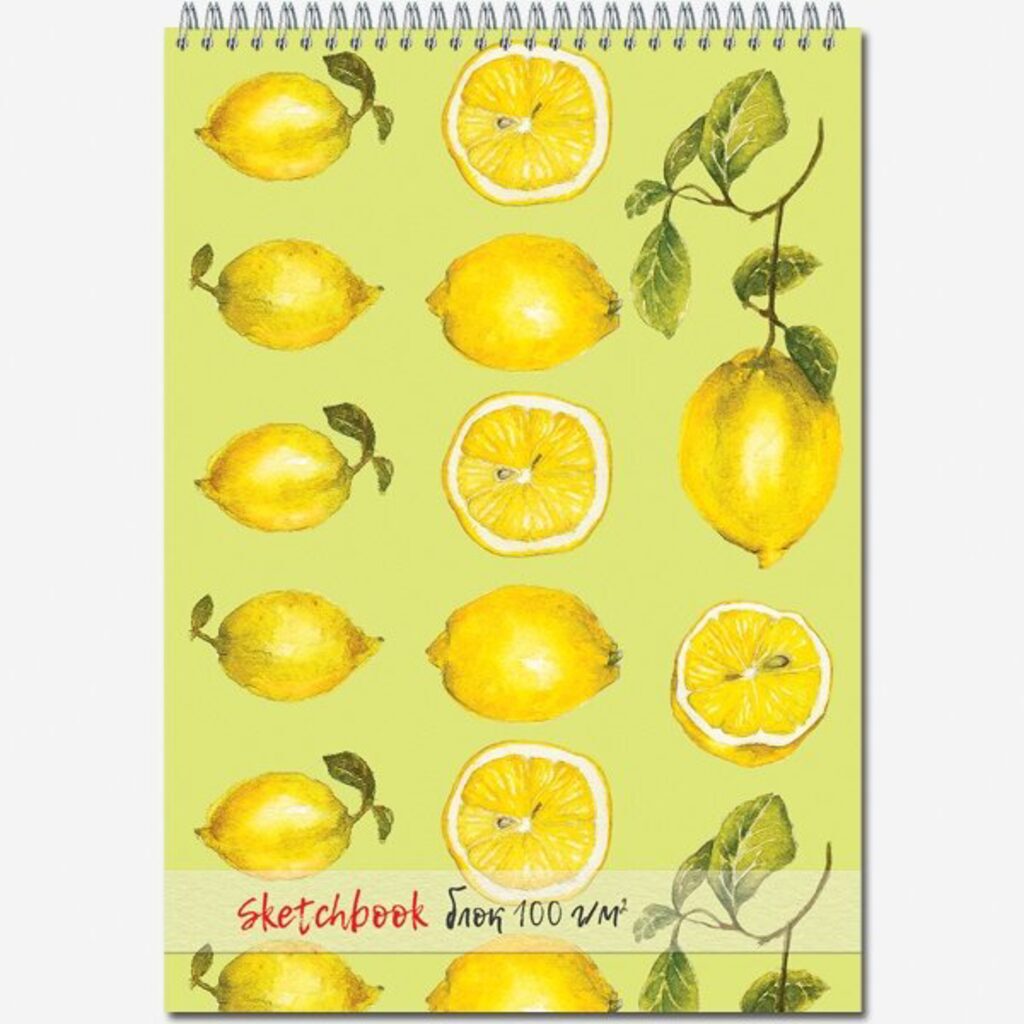 Скетчбук А4  40л., гребень, 100гр/м2 "Sketchbook" белизна 100%, жестк.подложка