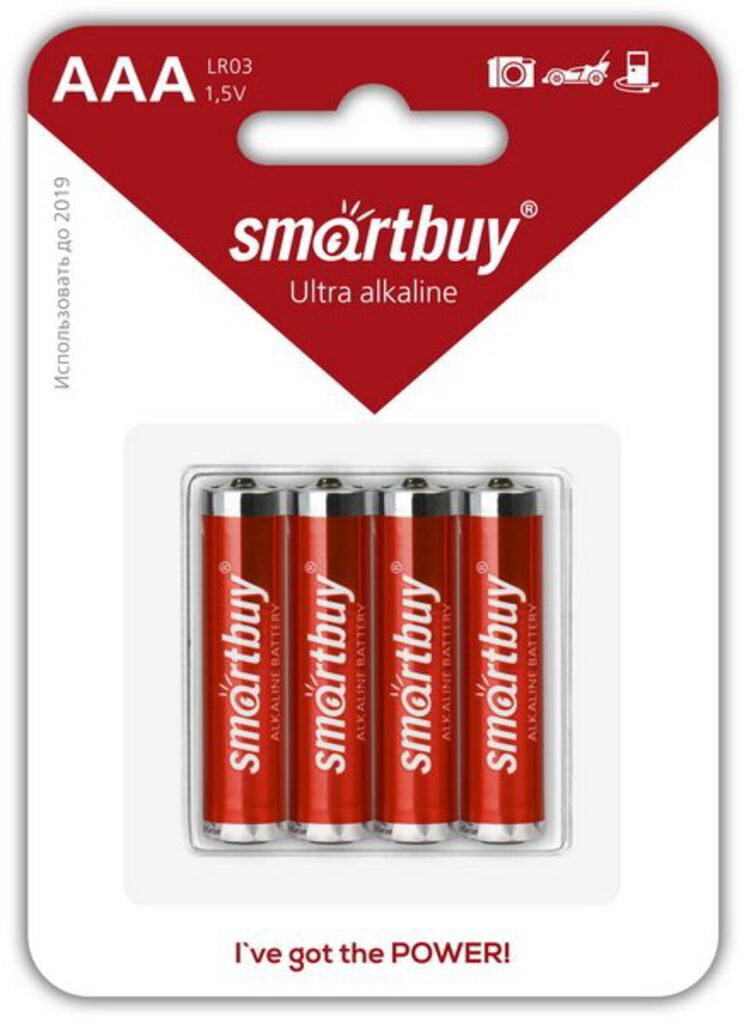 Батарейка LR-03 (ААА) Smartbuy, блистер, цена за 1 шт