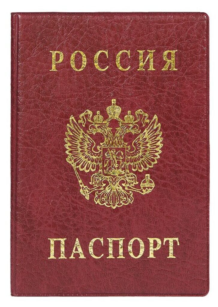 Обложка для паспорта ПВХ "Бордо" с тиснением